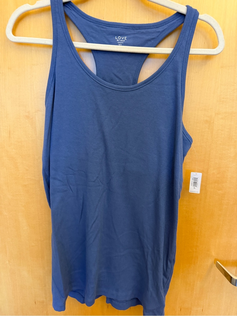 NWT GAP love racer back tank size xl blue